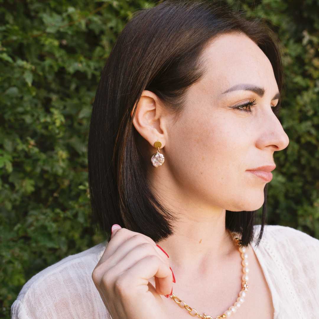 Earrings “Golden Shell”