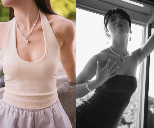 Necklace ”Heart of Rose Quartz”