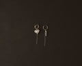 Earrings “Silver Heart Duo”