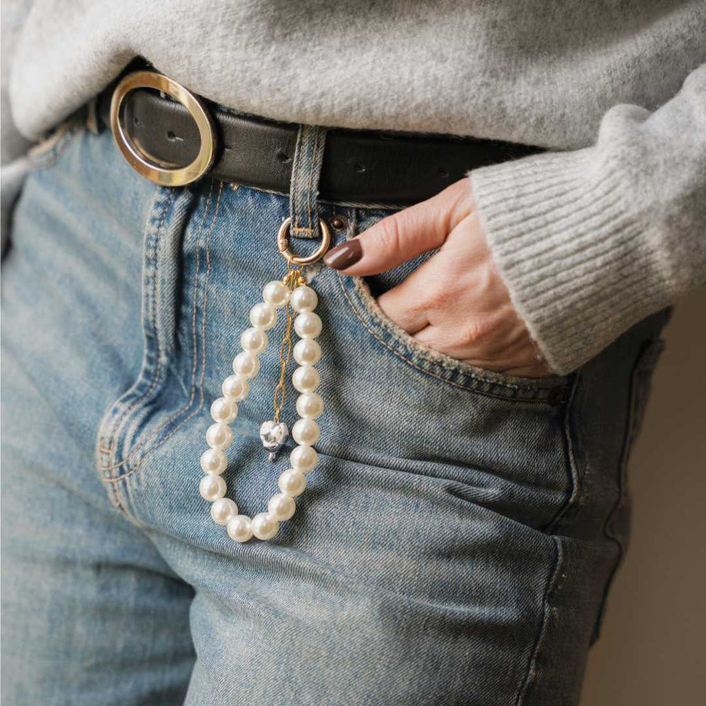 Keychain “Heart & Pearl”