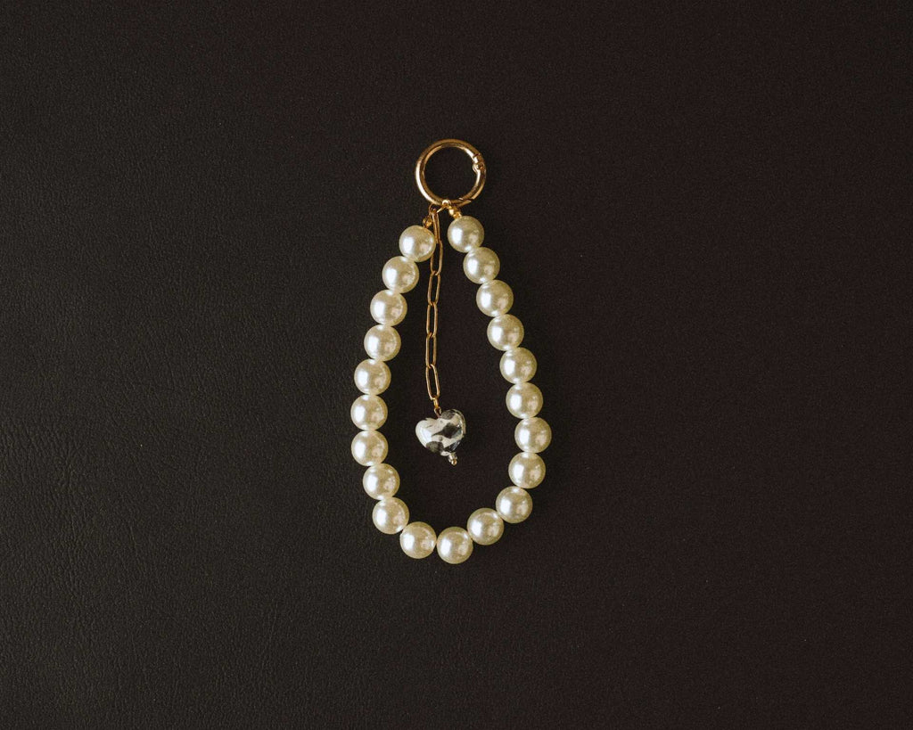 Keychain “Heart & Pearl”