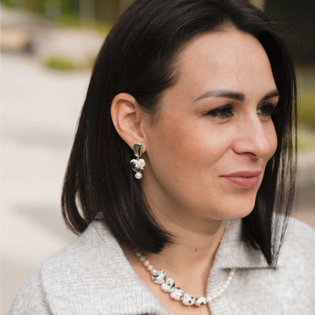Earrings “Pearl Heart”